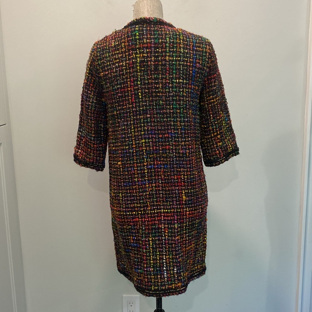 Anthropologie Twa Berwyn Tweed Coat Cardigan Multicolor NWT XS - Picture 9 of 16